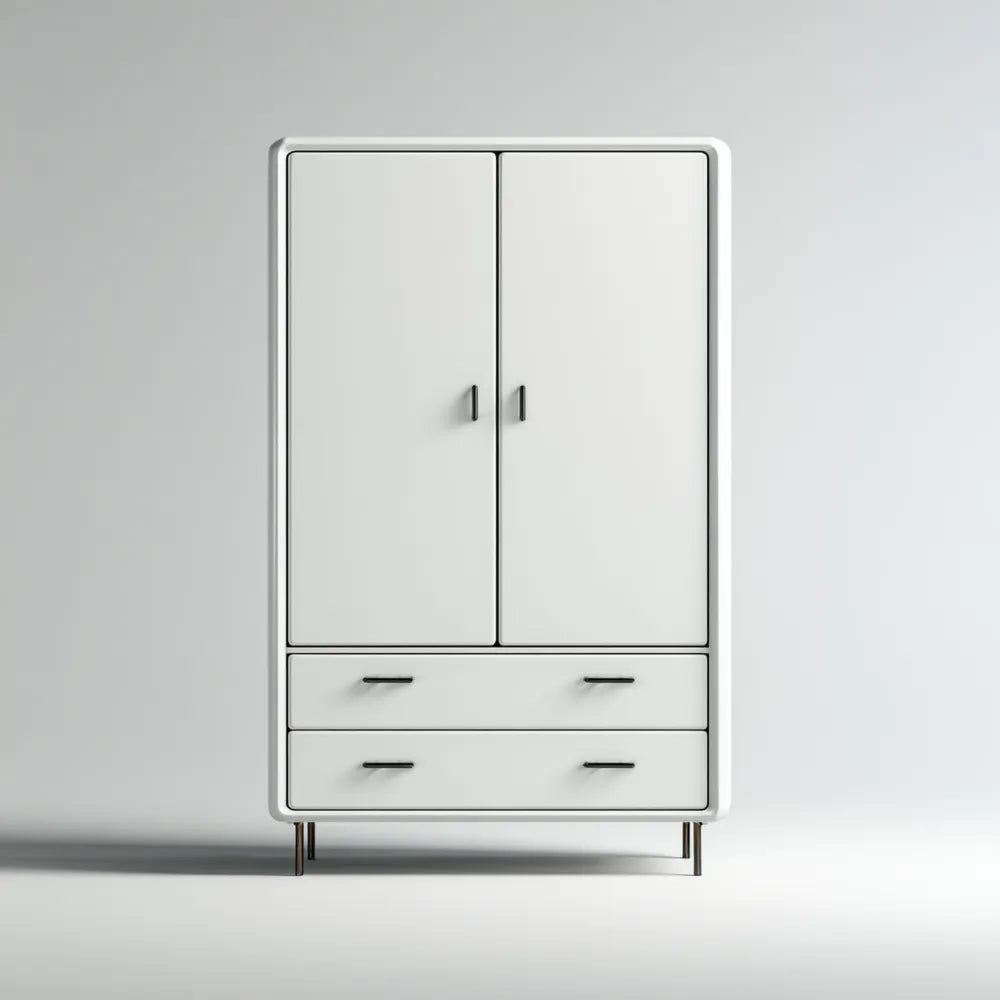 Wardrobe 80x50x180 cm - White - Modern Design